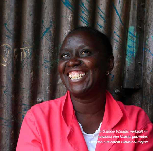 Ann Gathoni Wangari, Mama Mboga bei ihrem Gemüsestand