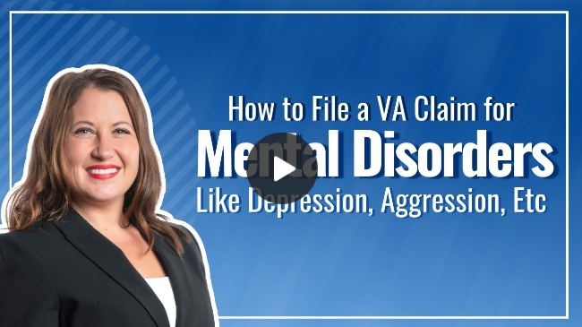 How to file a VA Disability Claim for Depression, Aggression, or other Mental Disorders