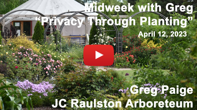 Midweek with Greg - "Privacy Through Planting"