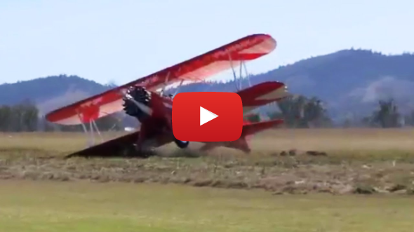 FlightChops YouTube Video: Scaring myself - Tail Wheel Flying - Strong Gusting Cross Wind - Ground Loop Risk