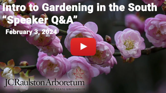 Intro to Gardening in the South - "Speaker Q&A" - February 3, 2024