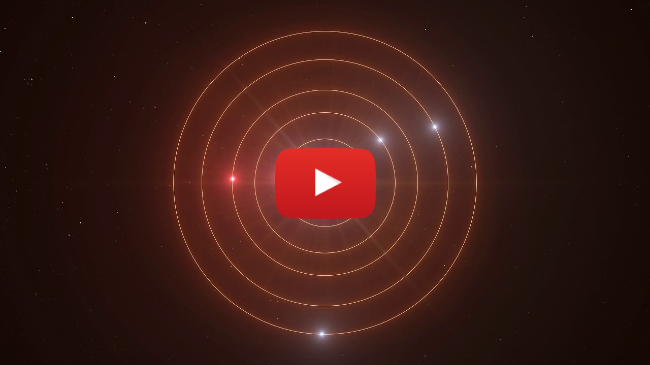 Artist’s animation of the TOI-178 orbits and resonances (sound on!)