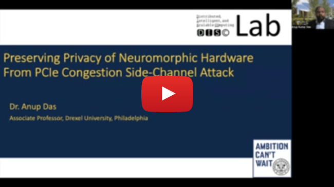 Preserving Privacy of Neuromorphic Hardware From PCIe Congestion Side-Channel Attack