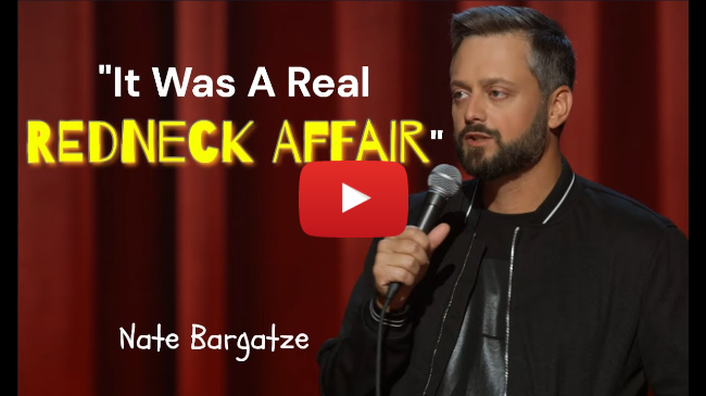 Nate Bargatze on the Most Redneck Wedding Ever: Jerseys, Beer in Church, and a Very Old Horse Nate Bargatze on the Most Redneck Wedding Ever: Jerseys, Beer in Church, and a Very Old Horse