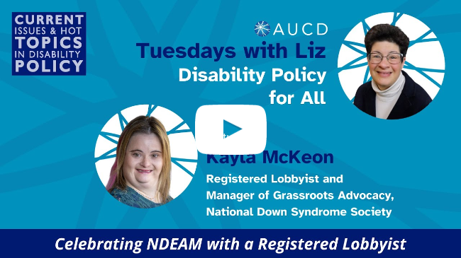 Tuesdays with Liz: Celebrating NDEAM with a Registered Lobbyist