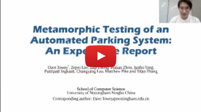 Metamorphic Testing of an Automated Parking System: An Experience Report