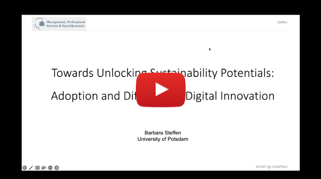 Towards Unlocking Sustainability Potentials – Adoption and Diffusion of Digital Innovation
