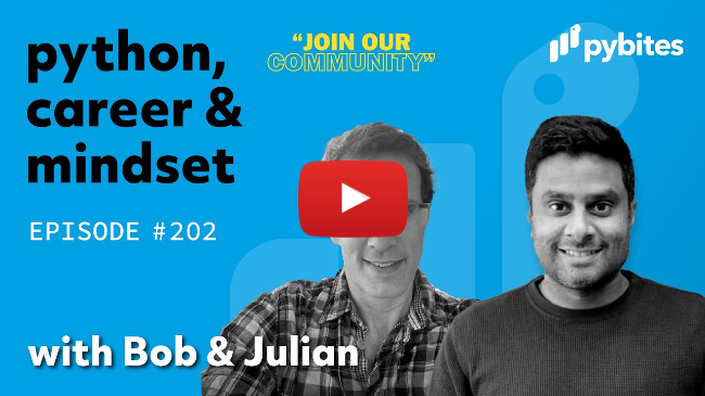 Pybites Podcast 202: Behind the scenes at Pybites with Bob and Julian