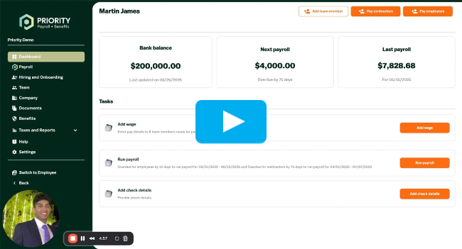 Priority Payroll Walkthrough