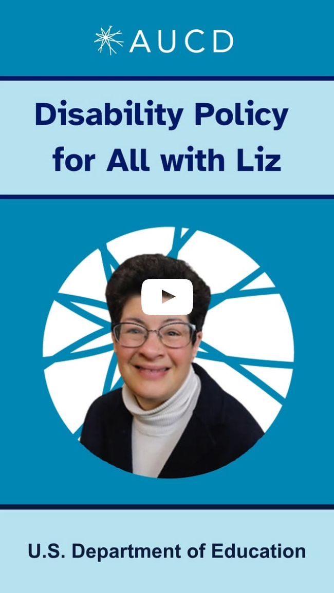 Disability Policy for All with Liz: U.S. Department of Education Disability Policy for All with Liz: U.S. Department of Education