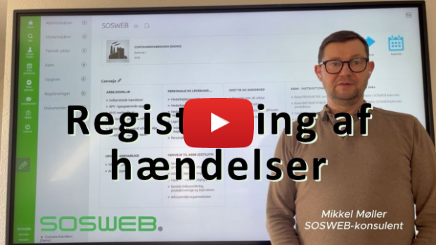 Registreringer i SOSWEB