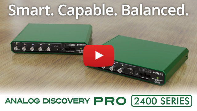 Smart. Capable. Balanced. The Digilent Analog Discovery Pro 2440 and 2450.