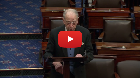 Grassley Recognizes the ACF’s “A Home for Every Child Initiative”