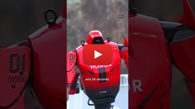 Running Robot wins half marathon against humans